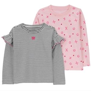 Girls 2 pack long sleeve shirts